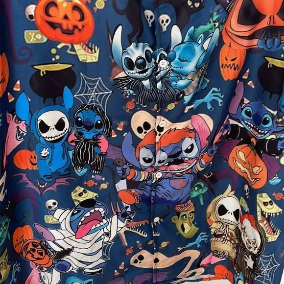 ❗SOLD❗Disney Halloween Stitch Themed Button Down Shirt - Picture 3 of 6